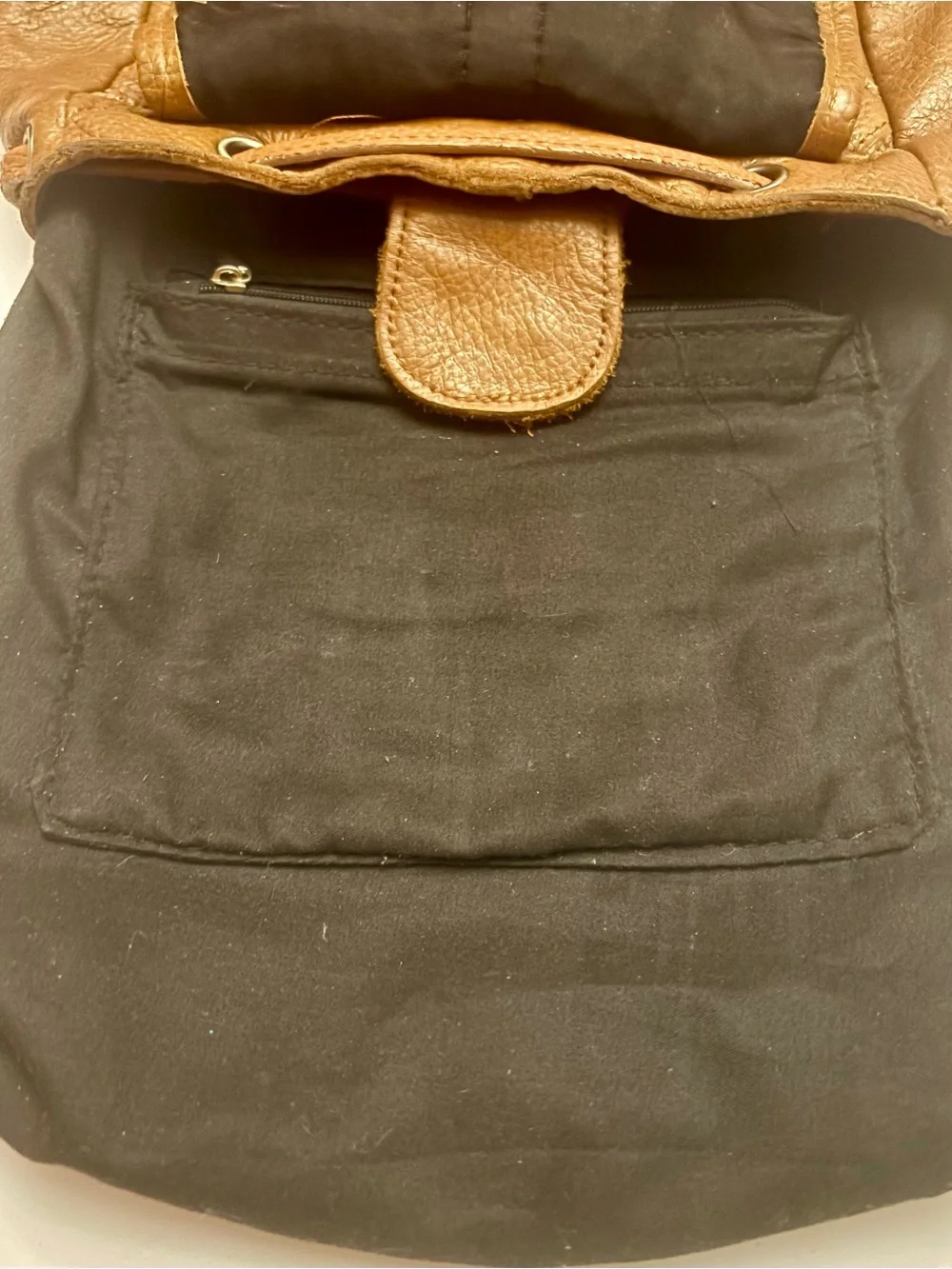 VTG Genuine Leather Boho Fringe Women’s Western Drawstring Backpack Rucksack